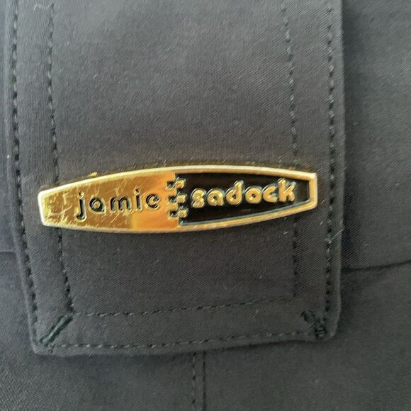 Jamie Sadock Black Capri Pants with Gold Accent Pockets Women’s Size 12 - Picture 3 of 10